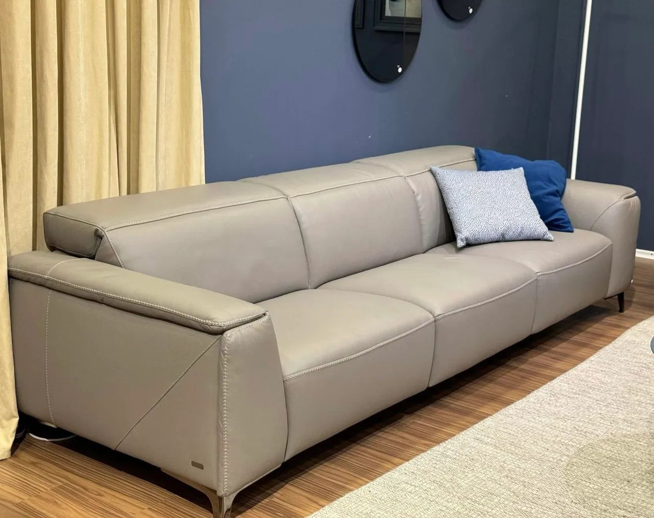 Sofá Natuzzi Trionfo 3m | Couro | R$55k na loja - Foto 3