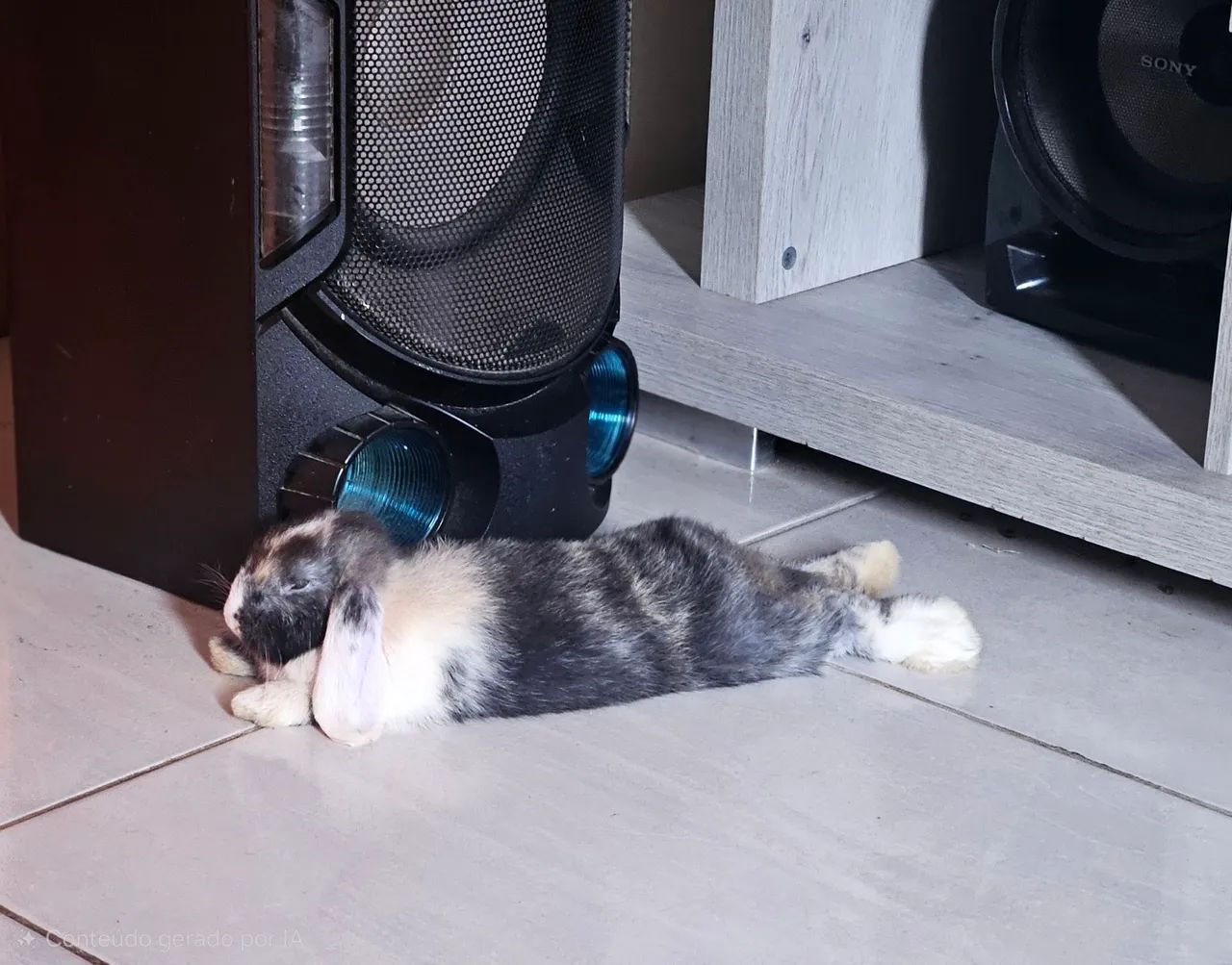 Linda coelha Mini lop Uruguaiano.