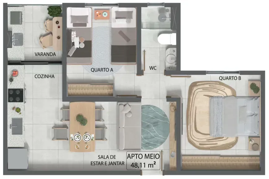 PLANTA 48m²