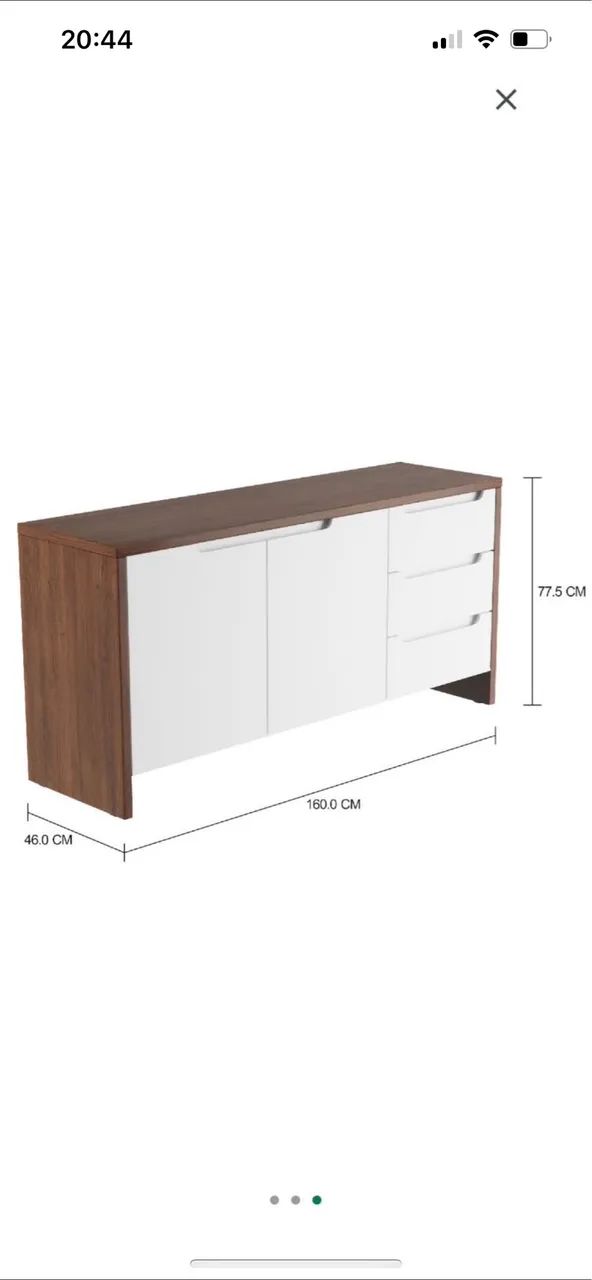 Buffet tok stok branco e madeira MDF - Foto 2