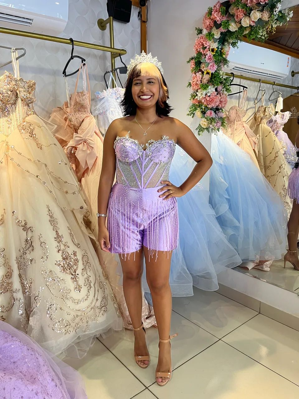 Vestido de debutante lavanda 2 em 1 - Foto 2