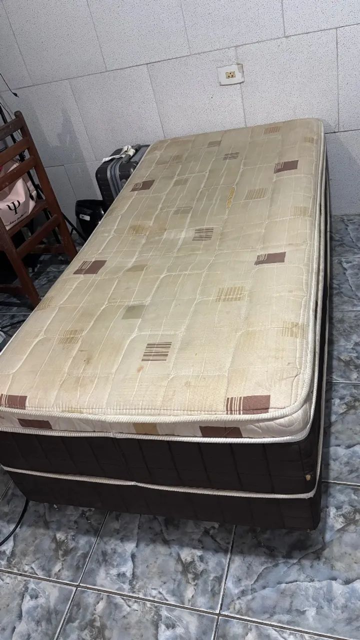CAMA SOLTEIRO COLCHÃO INTEGRADO