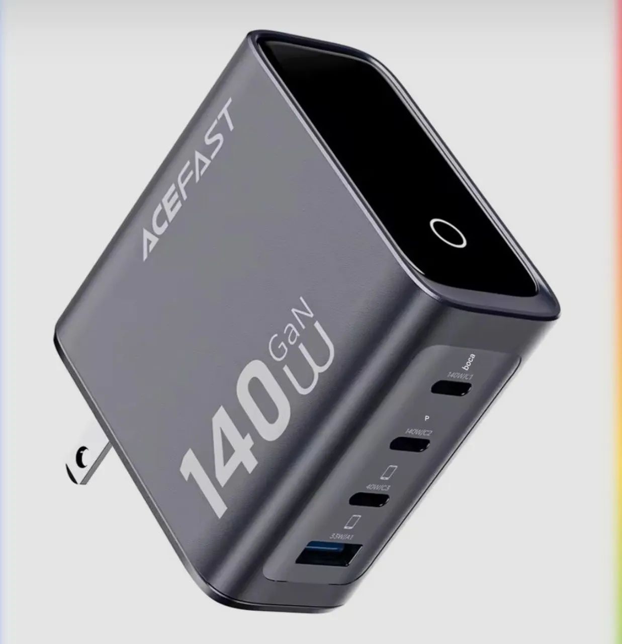 Carregador Turbo 140W com Gan para MacBook iPhone Samsung Xiaomi 