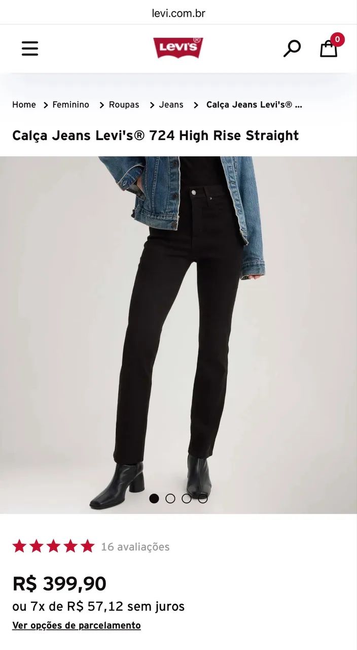 Levis Skinny cintura alta 36 