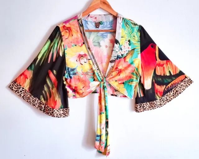 blusa cropped estampada farm - Foto 2
