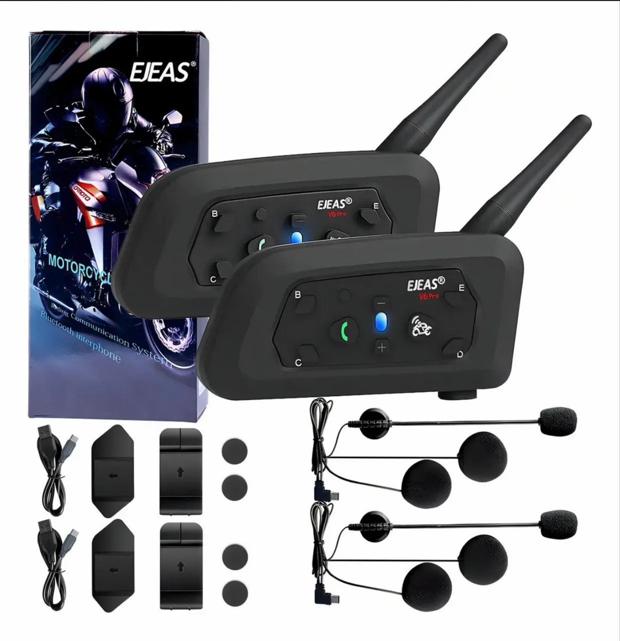 VENDO Par de Intercomunicador Moto Ejeas V6 Pro