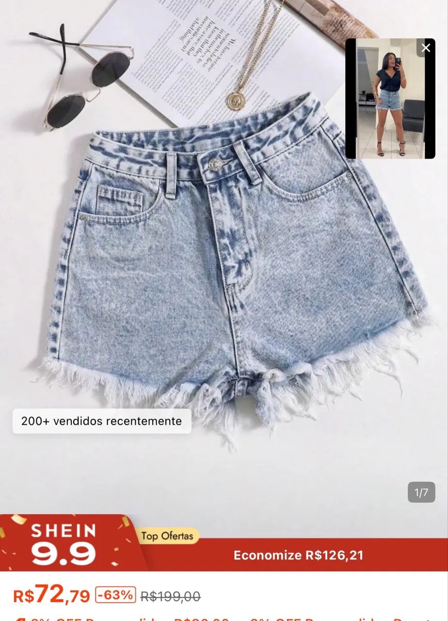 Dois shorts jeans novos n 38 - Foto 4