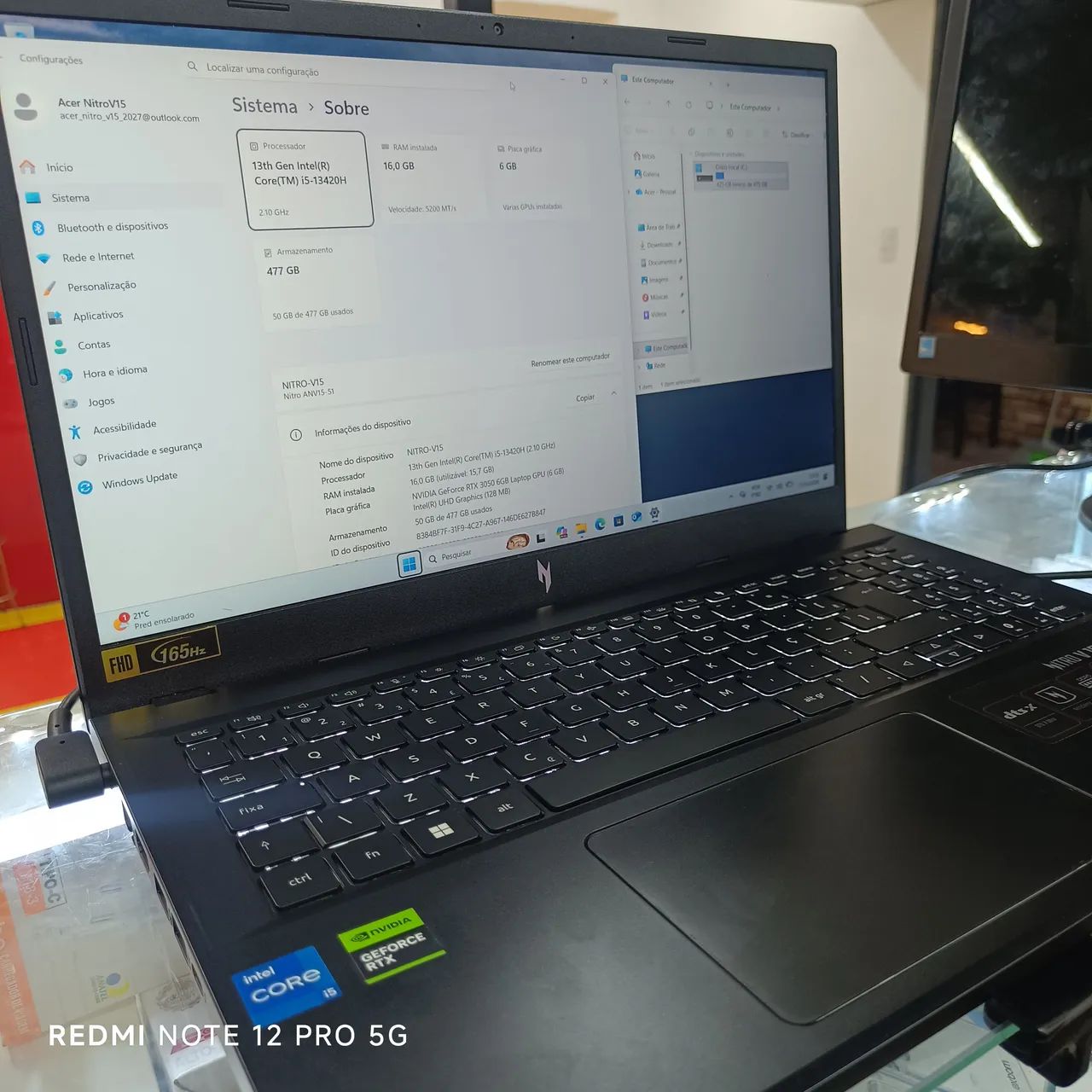 Acer gamer Nitro V15 - Foto 3