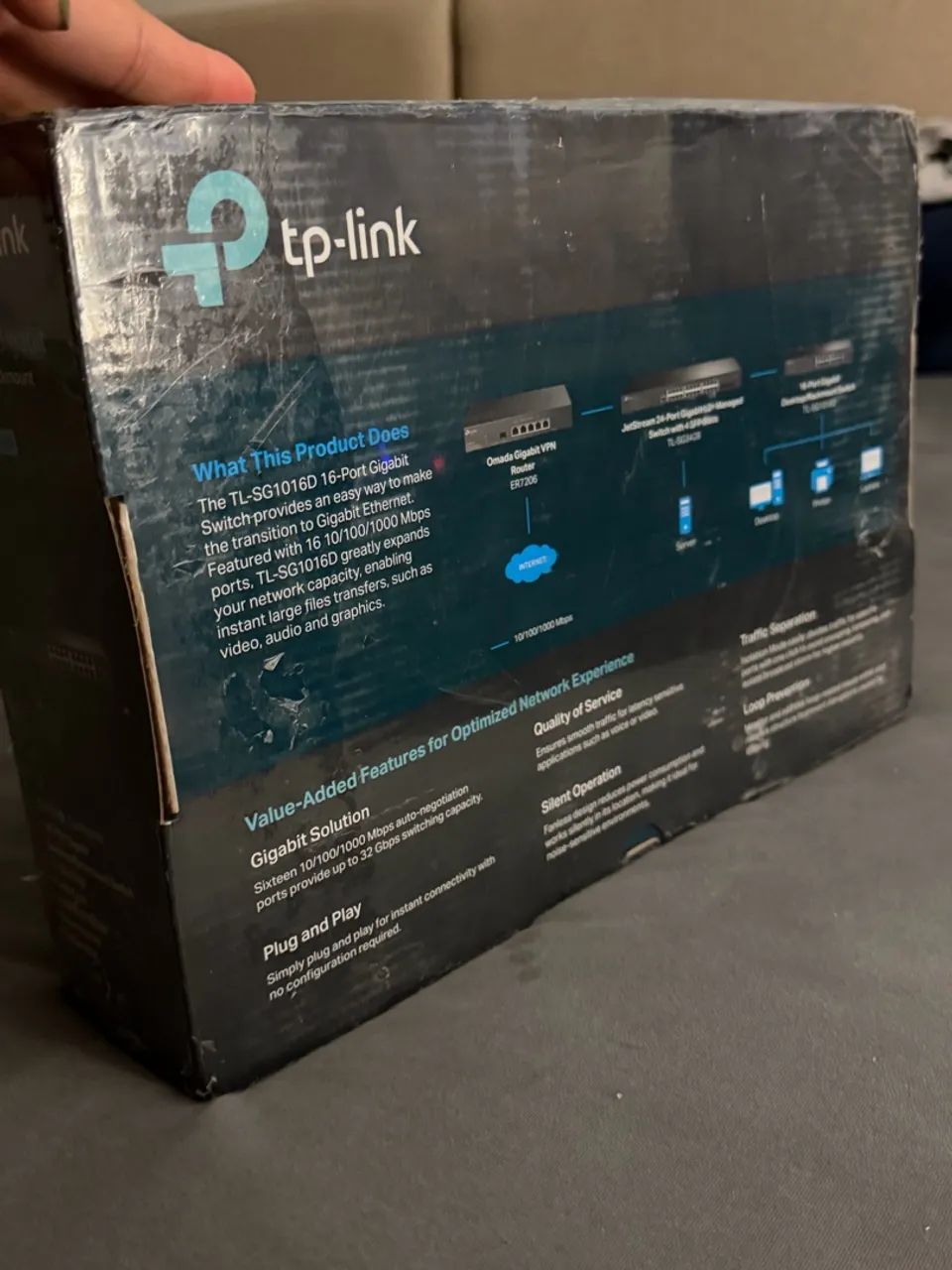 Switch TP-Link TL-SG1016D - 16 Portas Gigabit - Foto 3