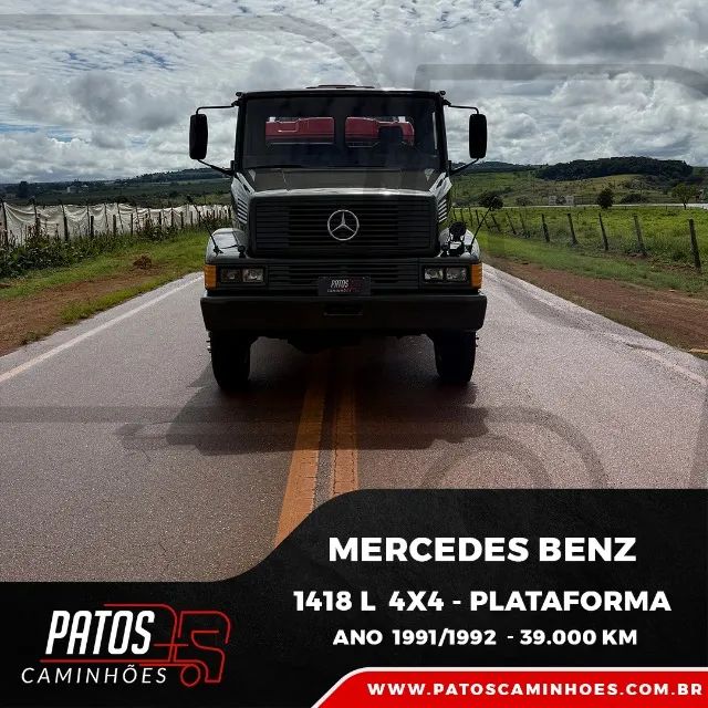 Mercedes Benz 1418 L 4x4 91/92 Plataforma - Caminhao Exercito - Foto 2