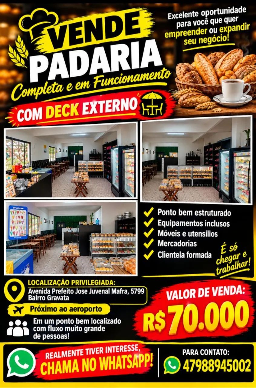 padaria a venda 