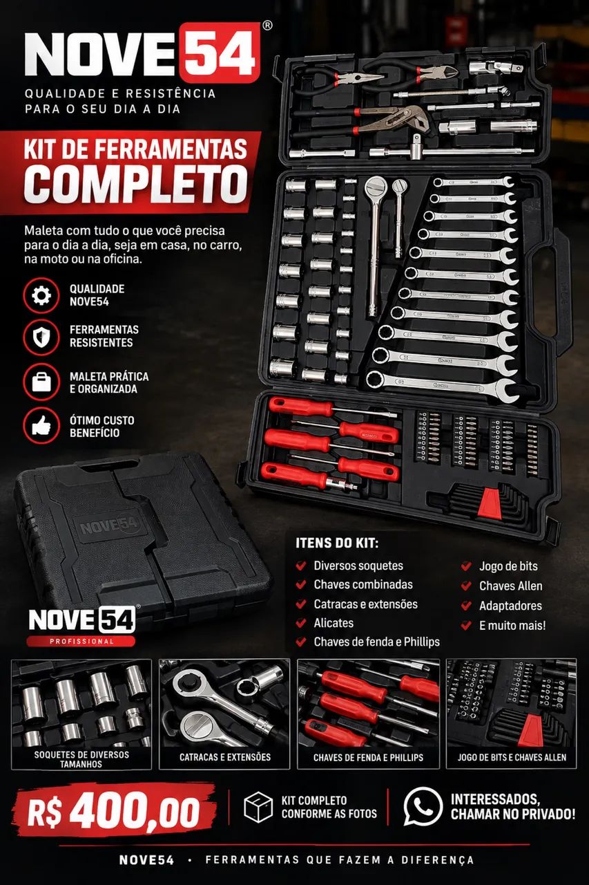? KIT DE FERRAMENTAS COMPLETO
