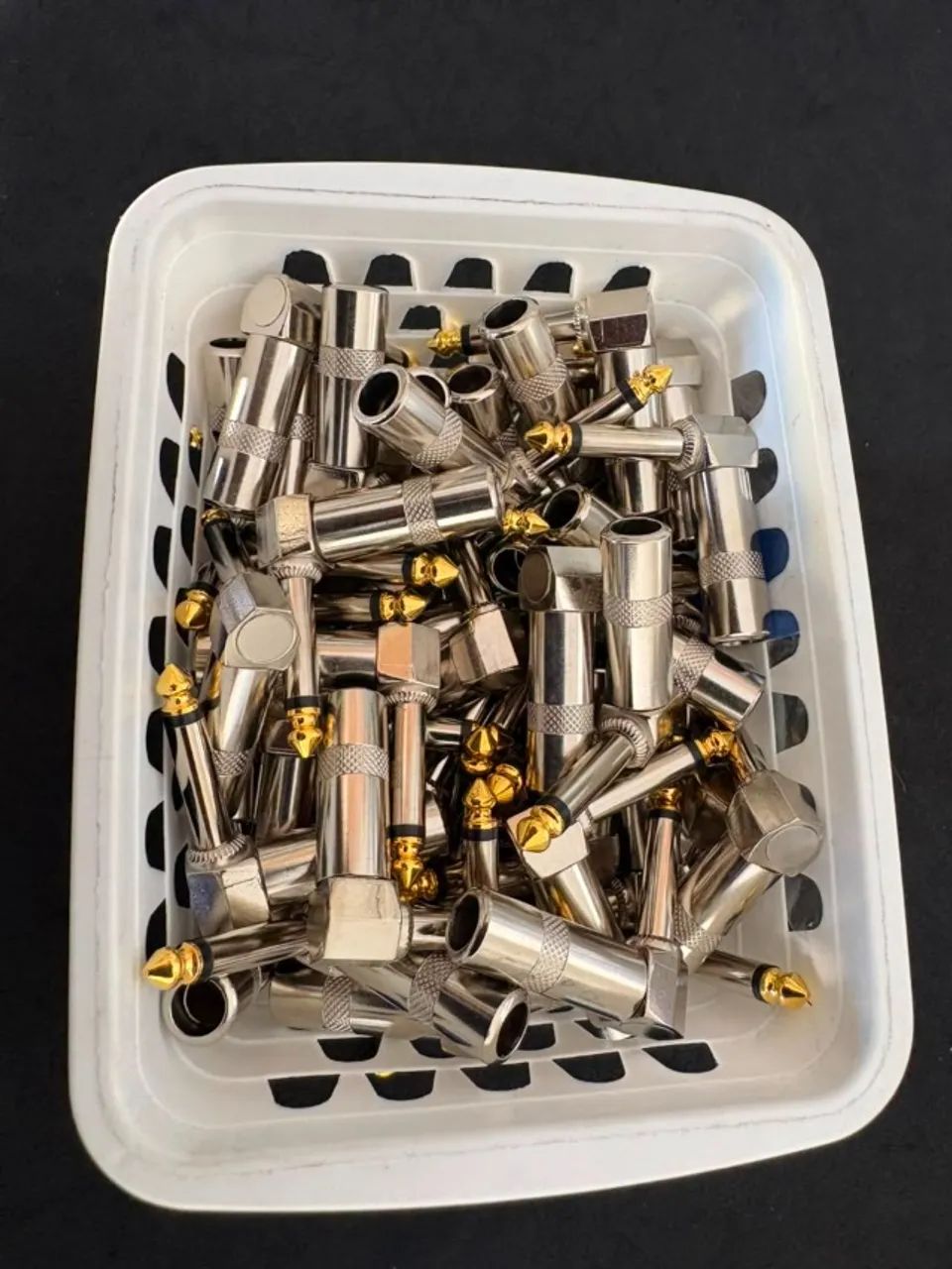 10 x Plug P10 90 Graus Profissional Ponta Gold  - Foto 3