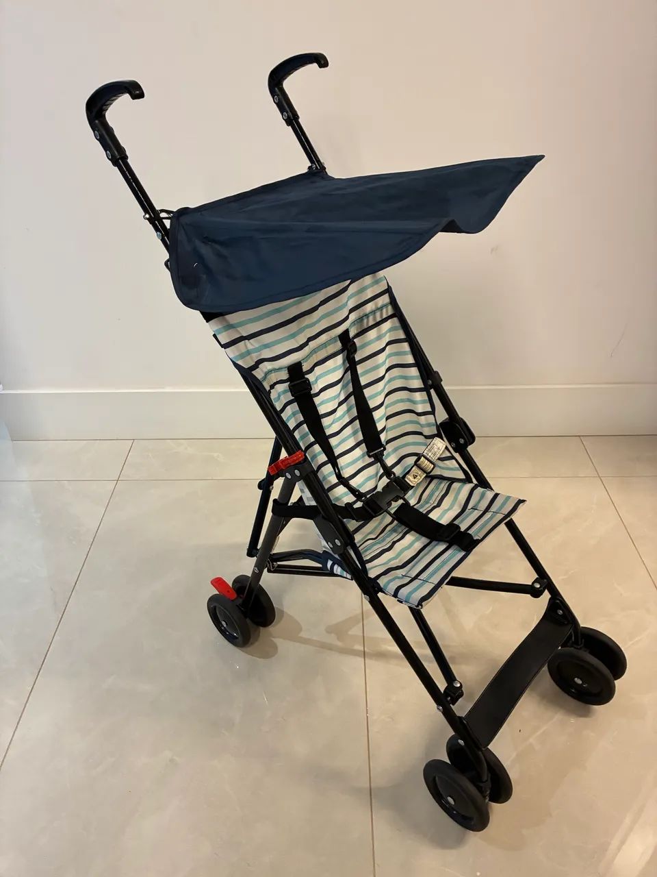 Carrinho de bebê guarda chuva Navy Azul Multikids  - Foto 2