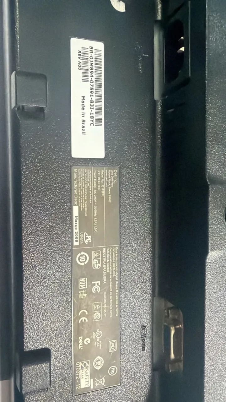 Monitor Dell 17'' Quadrado E178FPc 1280 x 1024 a 60 Hz - Foto 3