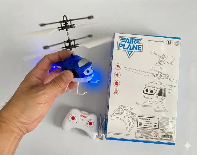Drone Helicóptero Voador com Controle Remoto e Sensor de Indução Recarregável USB - Foto 5