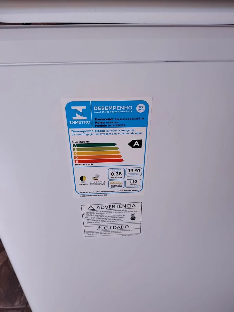 Máquina lavar Panasonic 14kg 110v semi nova, apenas 3 meses de uso (Entrego) - Foto 6
