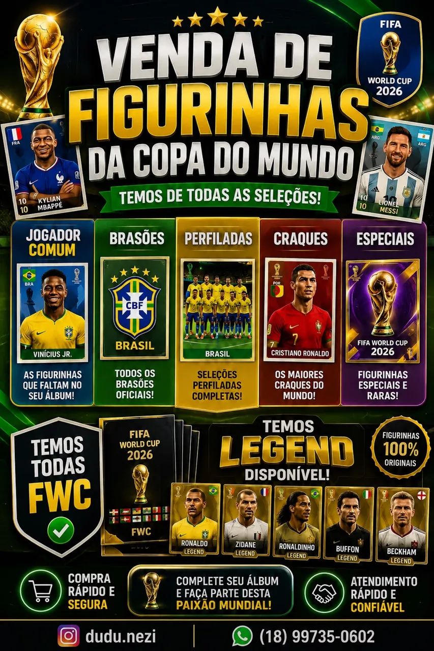 FIGURINHAS DA COPA DO MUNDO 2026