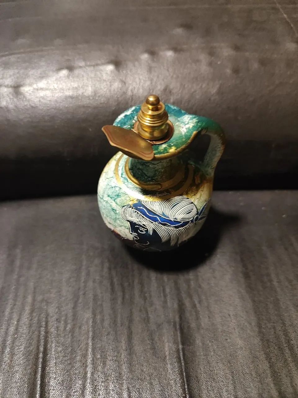 Miniatura de ânfora grega pintada a mão  - Foto 2