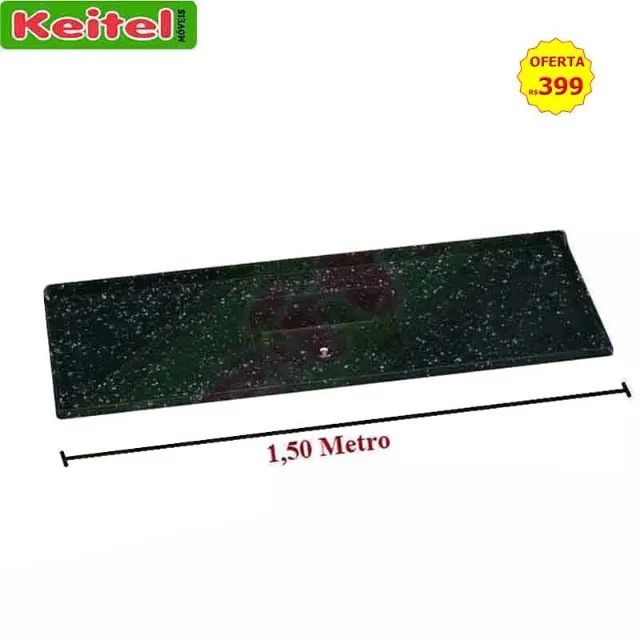 Pia Marmorite 150 cm Cor Preto Rajado