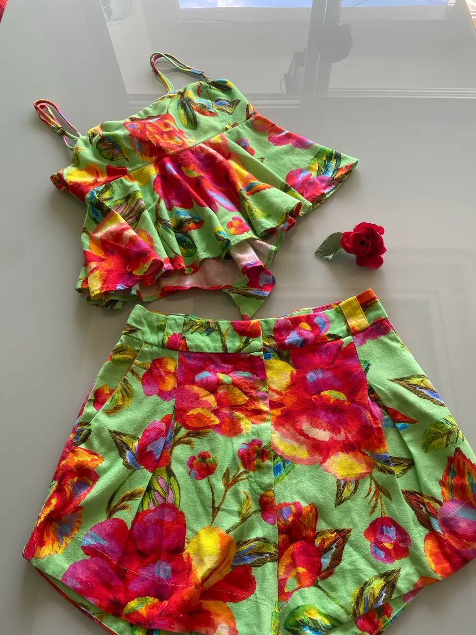 Conjunto FARM short e batinha, tamanho PP