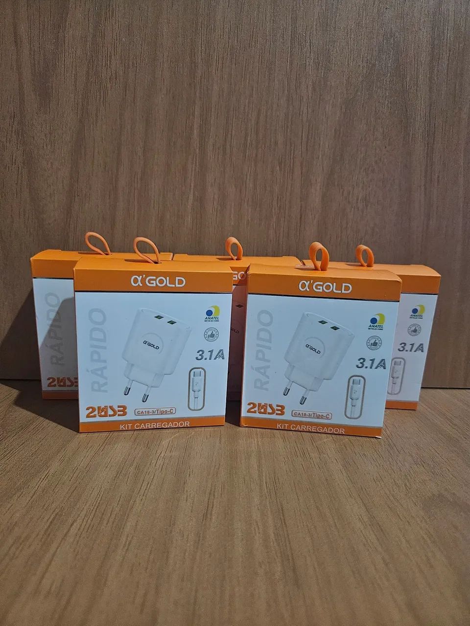 Kit carregador+ cabo USB C a gold - Foto 5