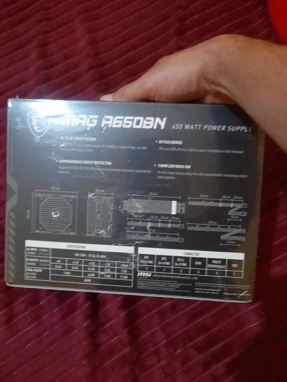 FONTE MSI 650W LACRADA 80PLUS BRONZE PCF ATIVO - Foto 2