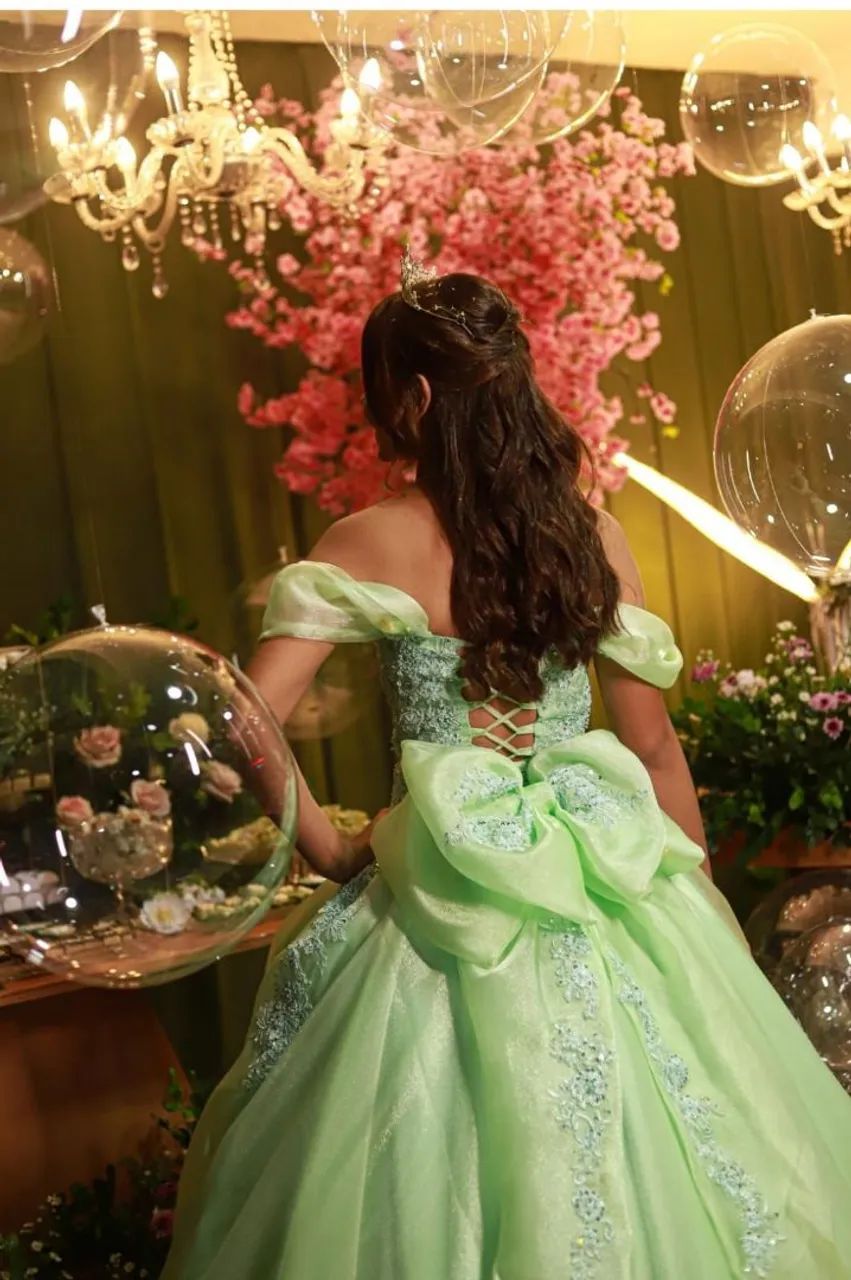 Vestido de festa verde menta - Foto 2