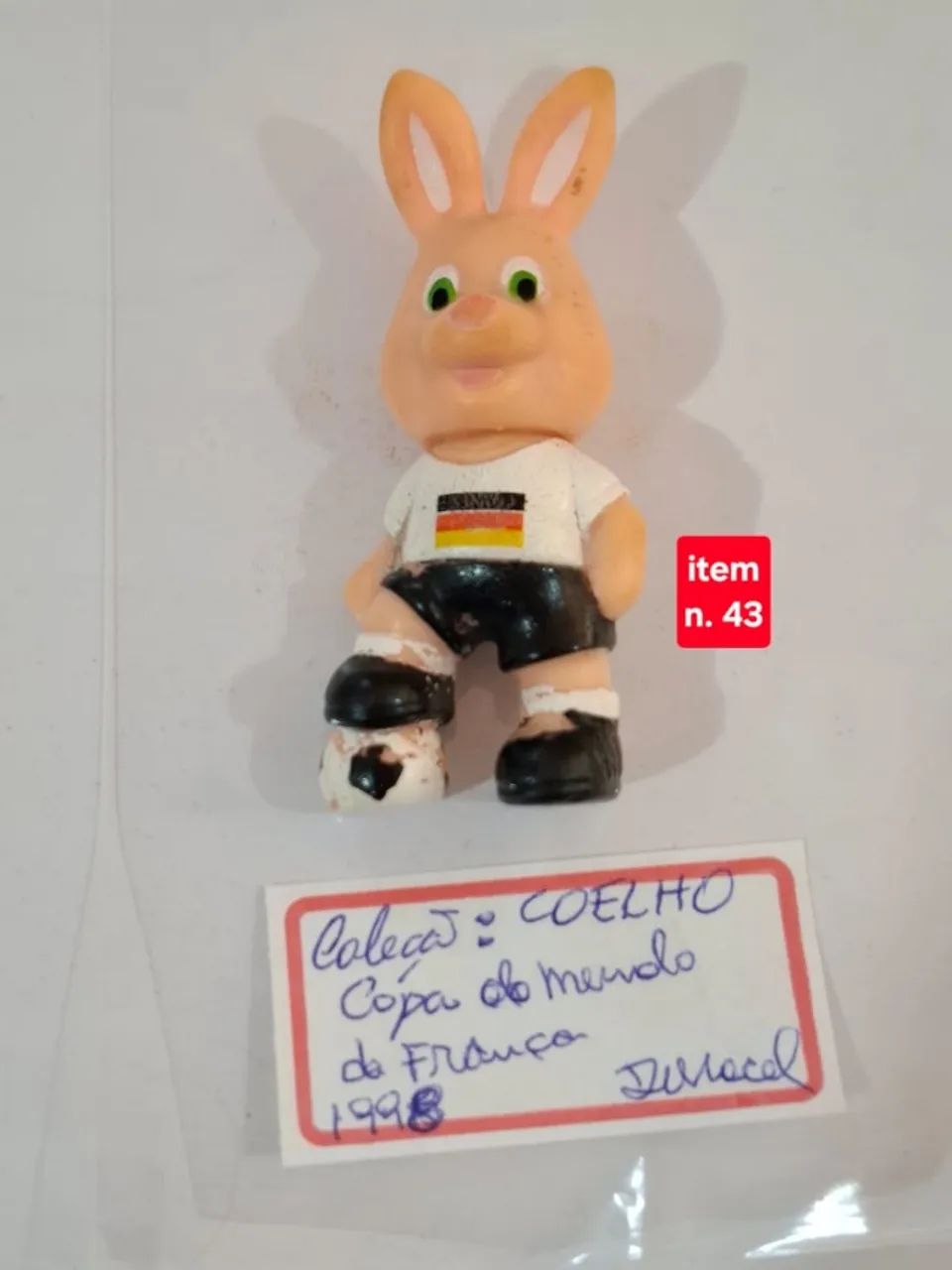 Miniatura coleção Duracel Coelho França Copa de 1998