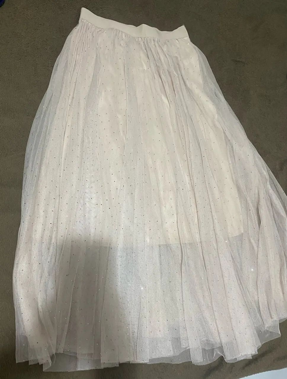 Saia de tule com glitter 