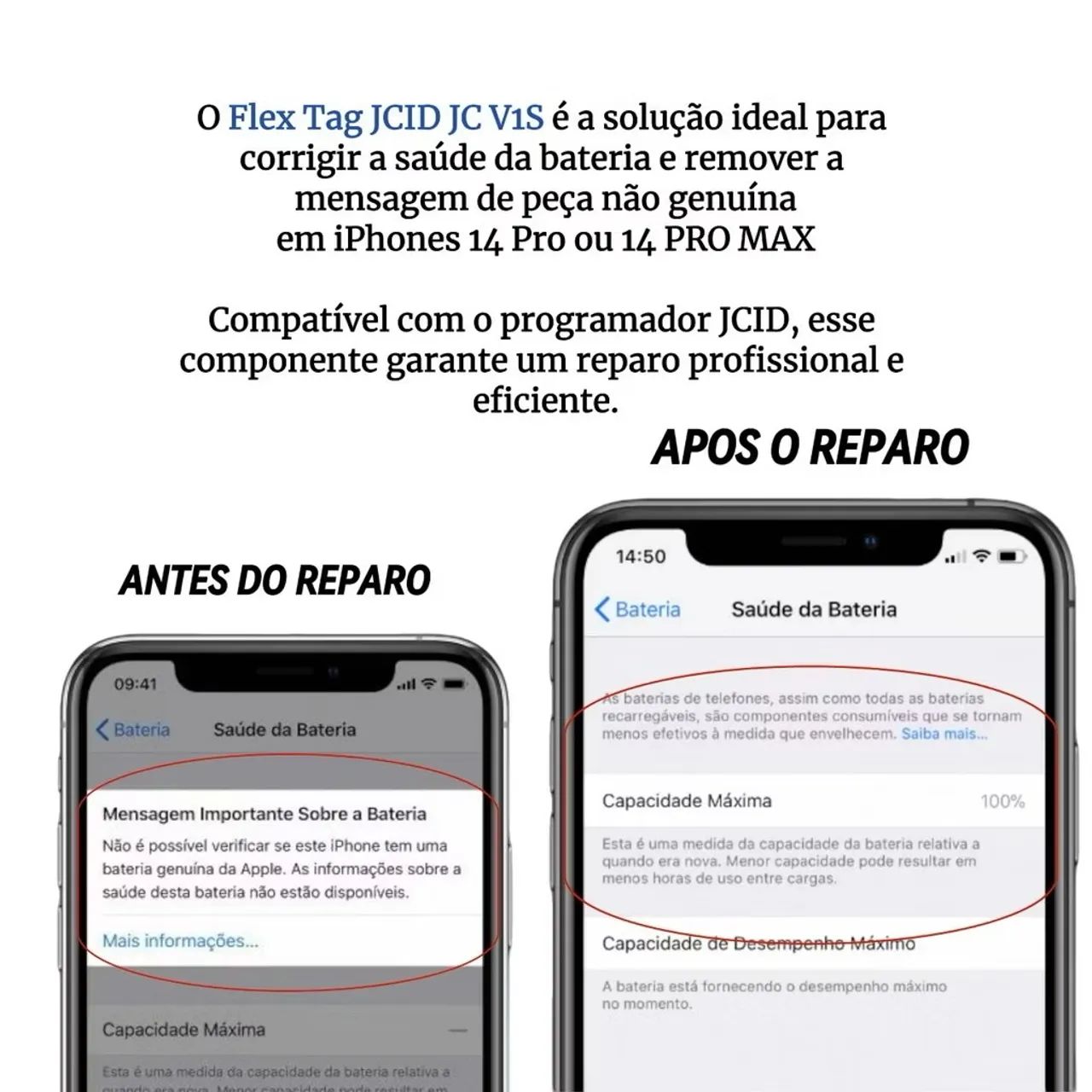 JCID Bateria Iphone 14 Pro 14 Pro Max Tag - Foto 2