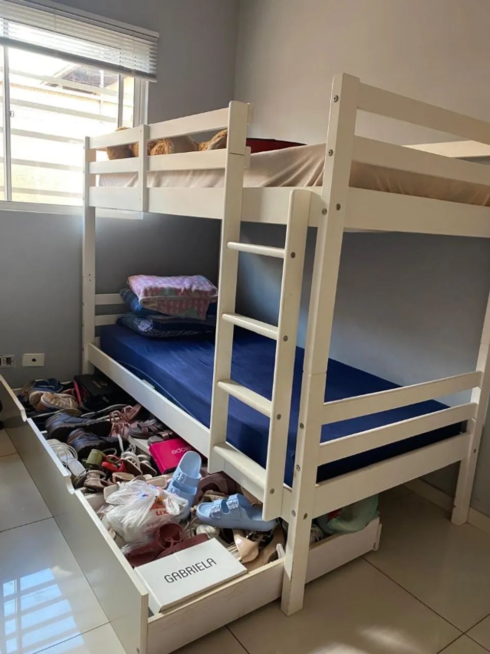 Cama treliche com 2 colchões ortobom, em ótimo estado - Foto 3