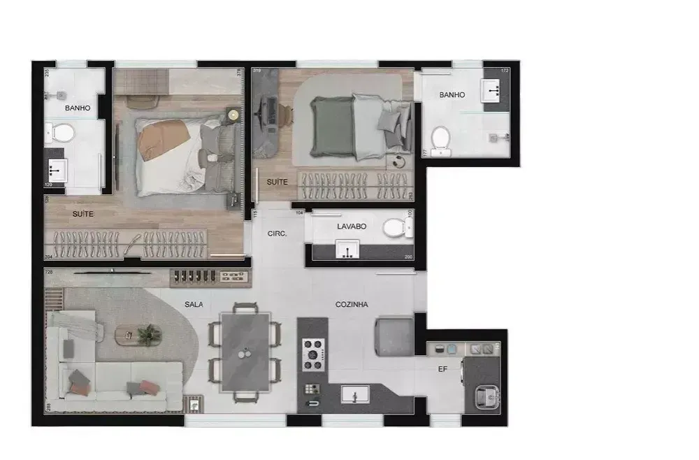 PLANTA 62m²