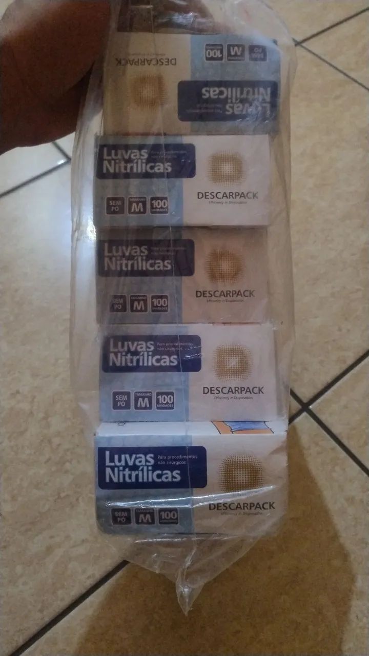 Luvas nitriy,, sem ,,,, tamanho M - Foto 3