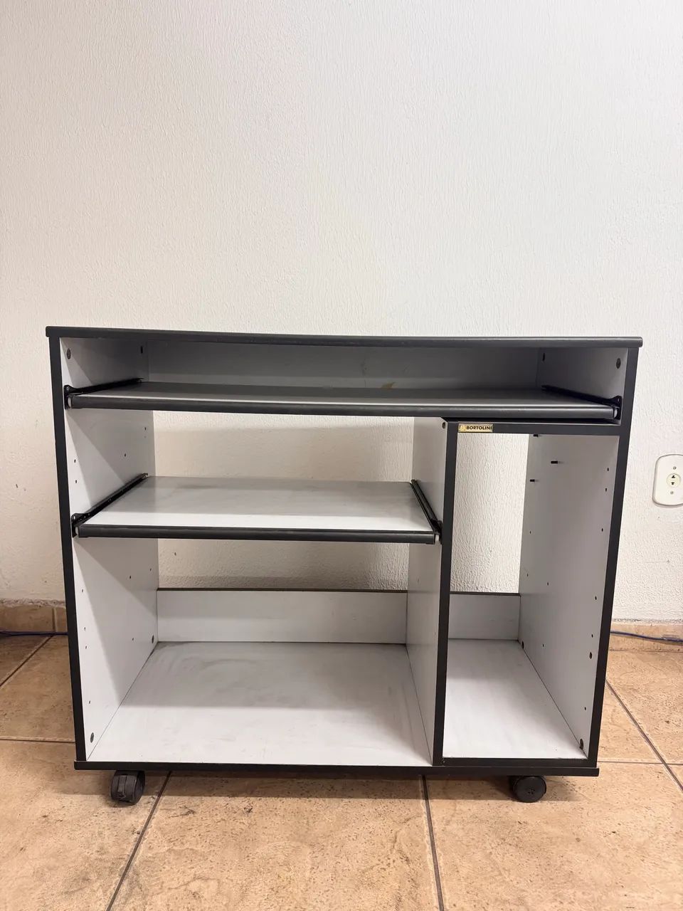 Mesa para Computador - Escrivaninha (Cinza com preto)