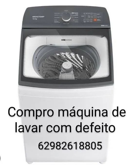 Máquina de lavar com defeito 