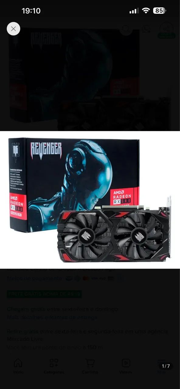 VENDO PLACA DE VÍDEO RX 580