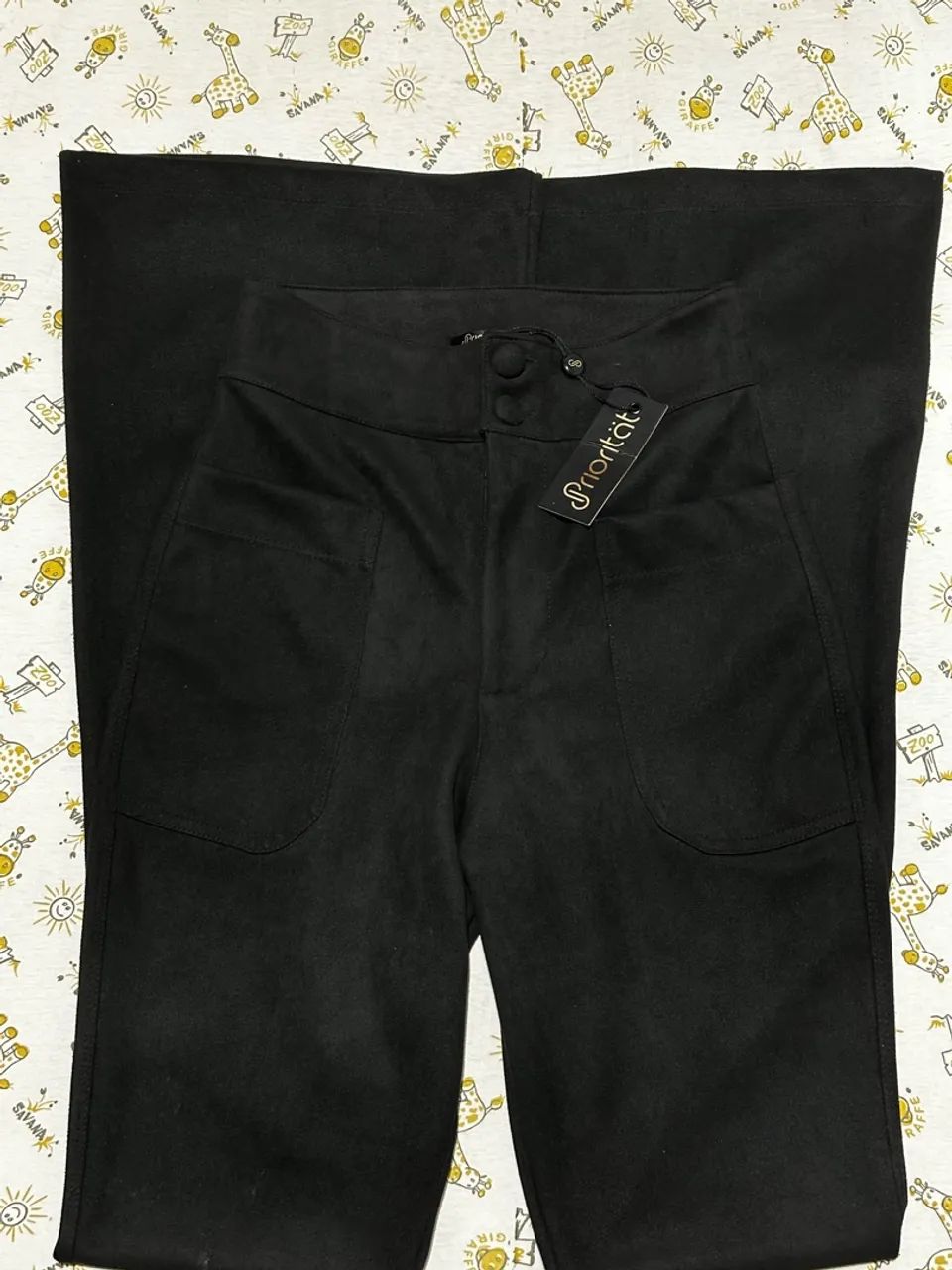 Calça flare suede NOVA 