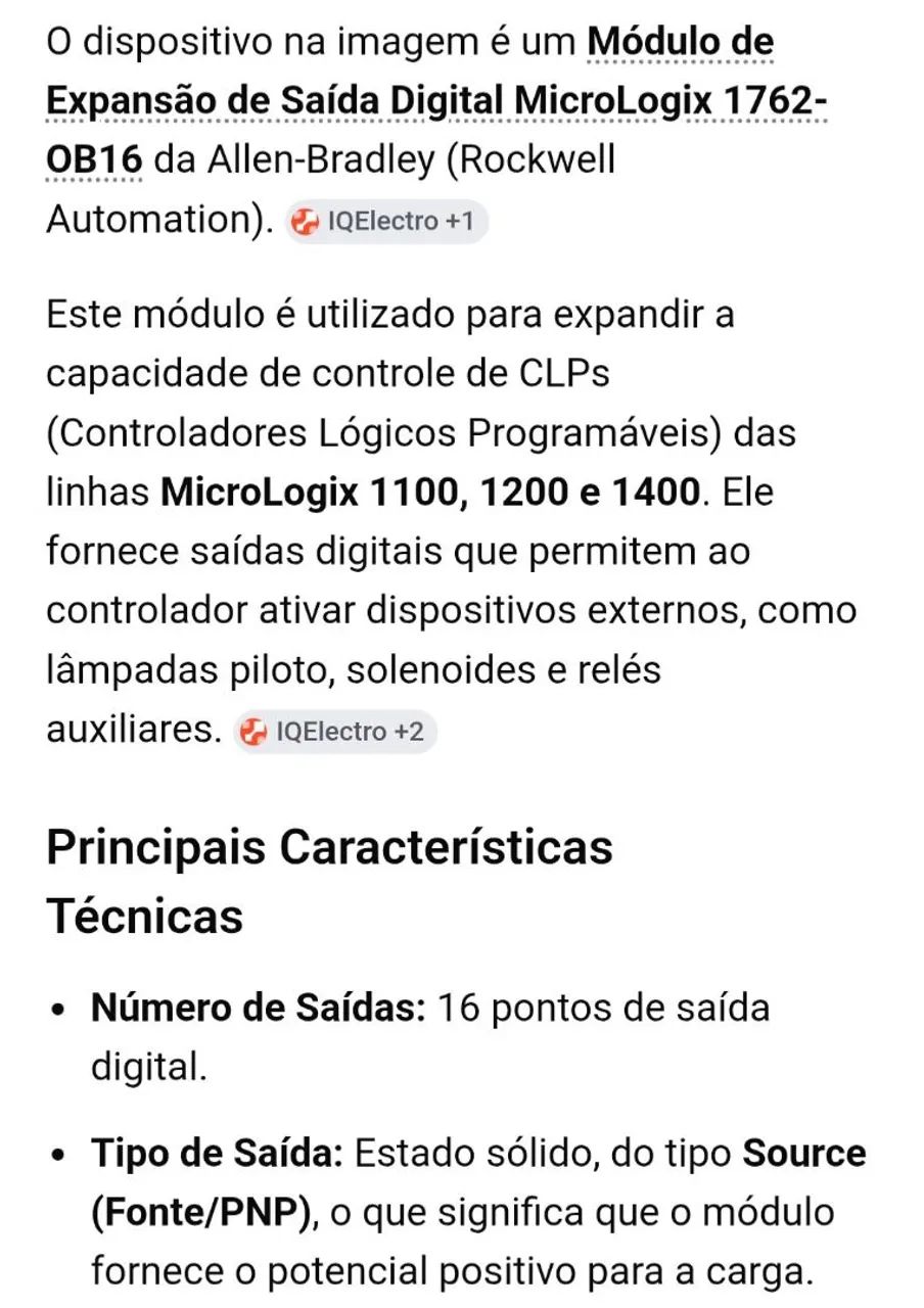 Módulo de expansão de saída digital micrologix 1762-OB16439275548469504005
