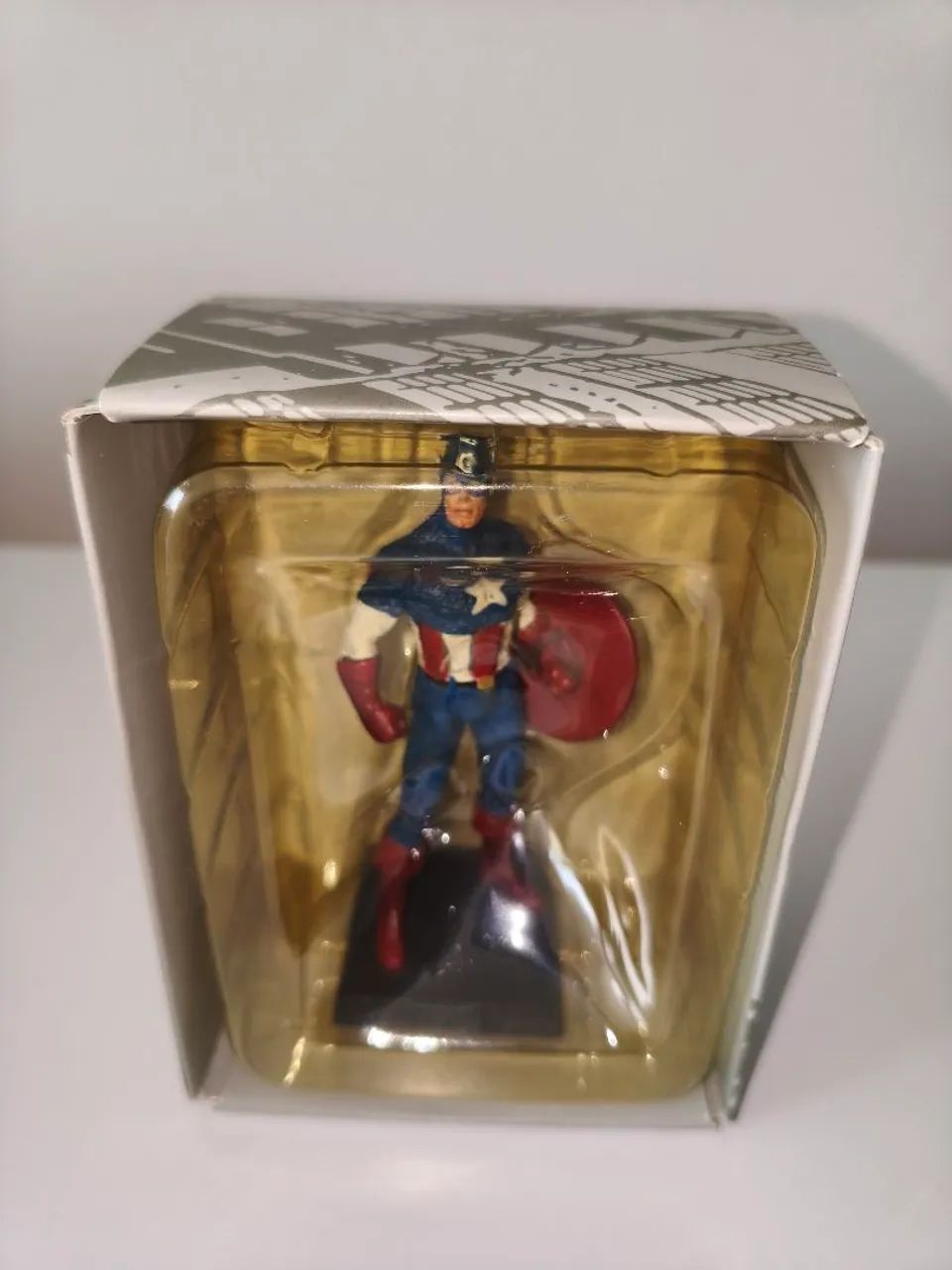 Miniatura Capitão América Eaglemoss Marvel #09 + Caixa + Fascículo - Foto 3