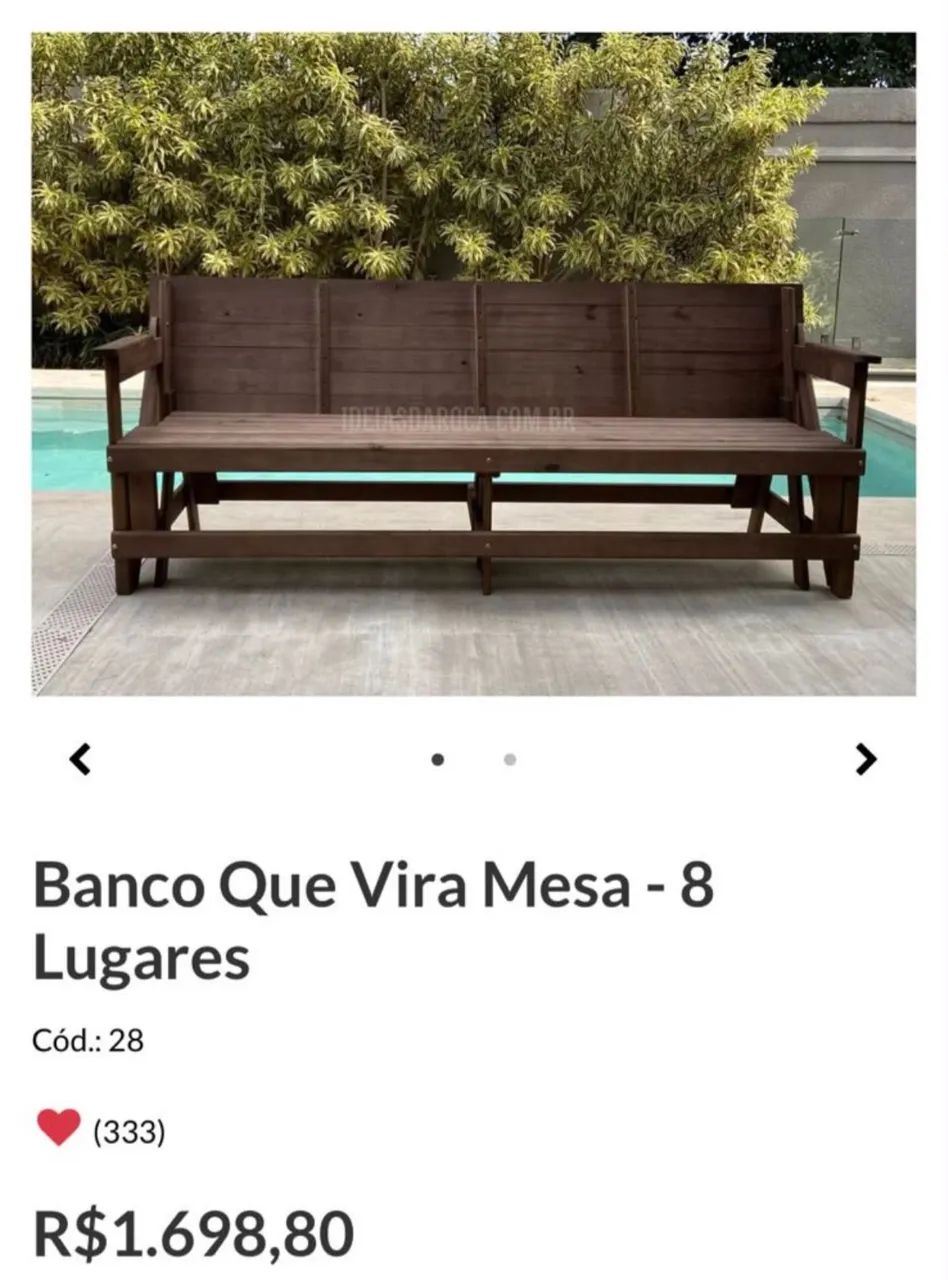 Mesa gourmet para 8 pessoas vira sofá  - Foto 2