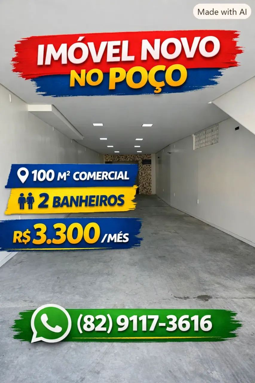 Imóvel para aluguel possui 100 metros quadrados em Poço - Maceió - AL