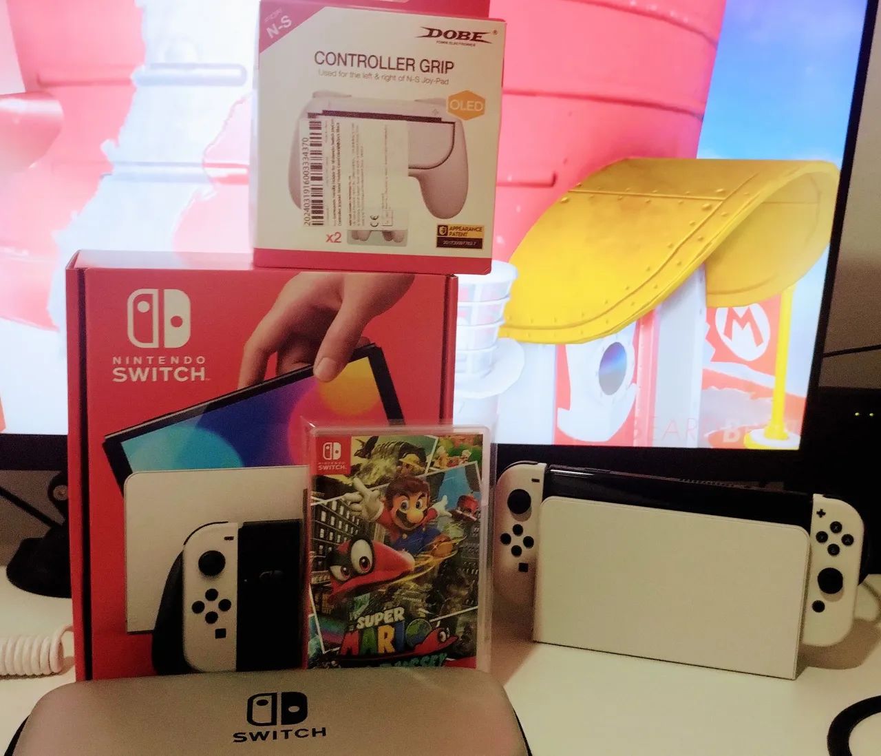 Nintendo Switch OLED + Jogo Físico + Acessórios - Foto 3