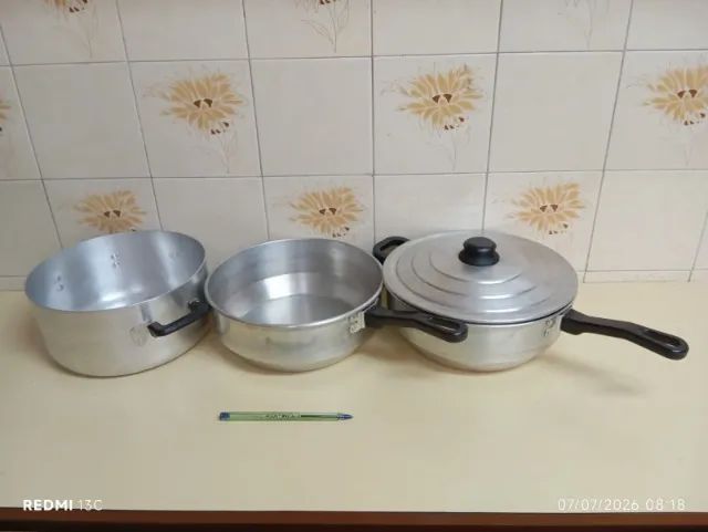 KIT C/3 PANELAS DE ALUMÍNIO 