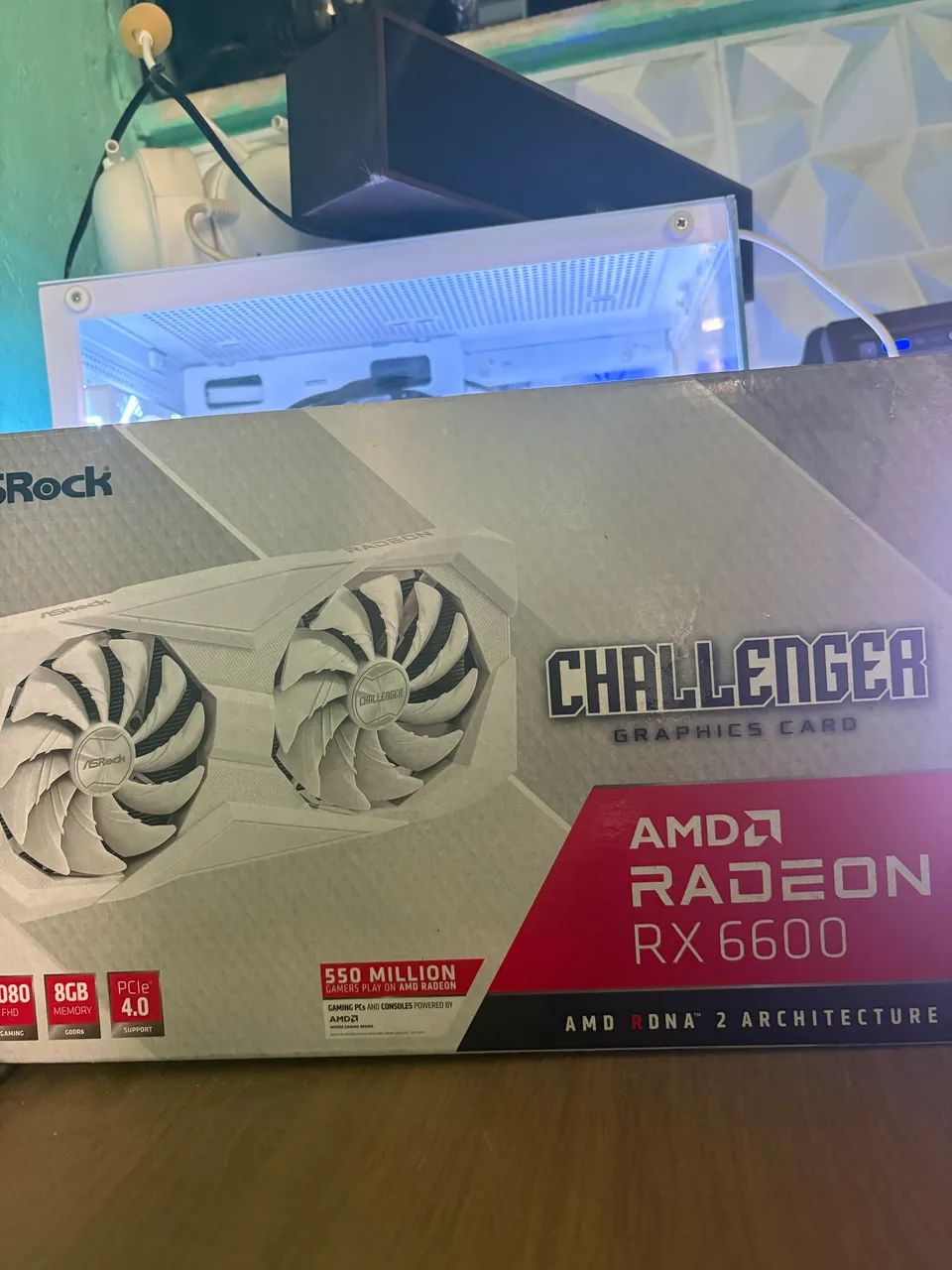 Rx 6600 Challenger branca - com caixa e NF - Foto 2