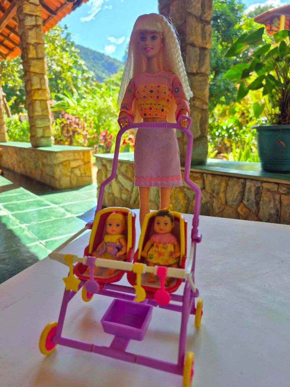 Barbie & Krissy Carrinho de Bebê - Foto 3