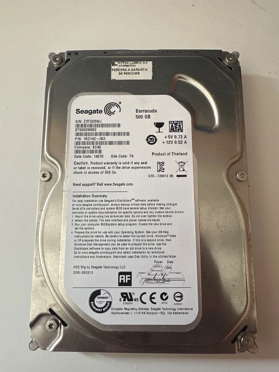 HD SEAGATE 500GB 