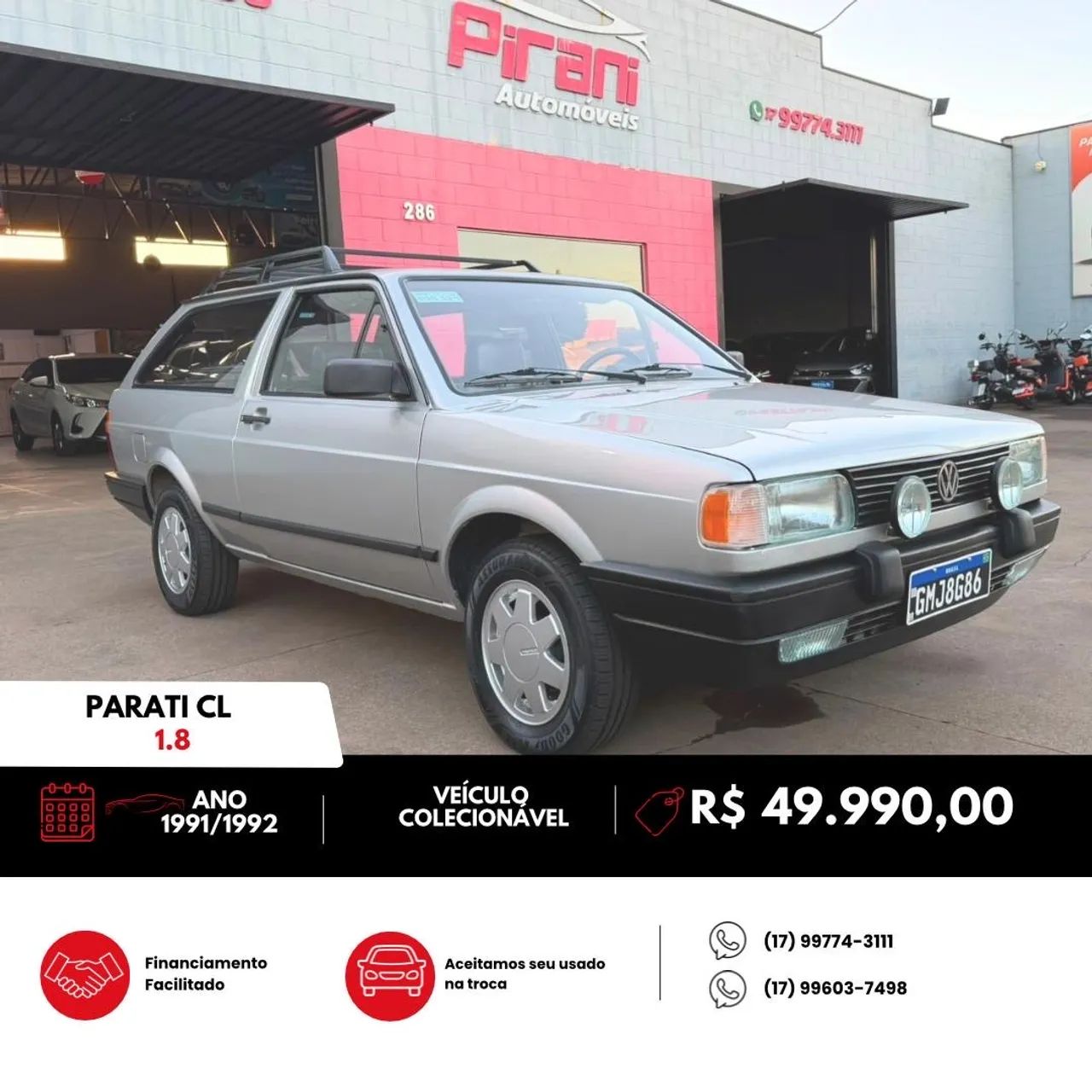 Volkswagen Parati CLI / CL/ Atlanta 1.8 (álcool) 1992