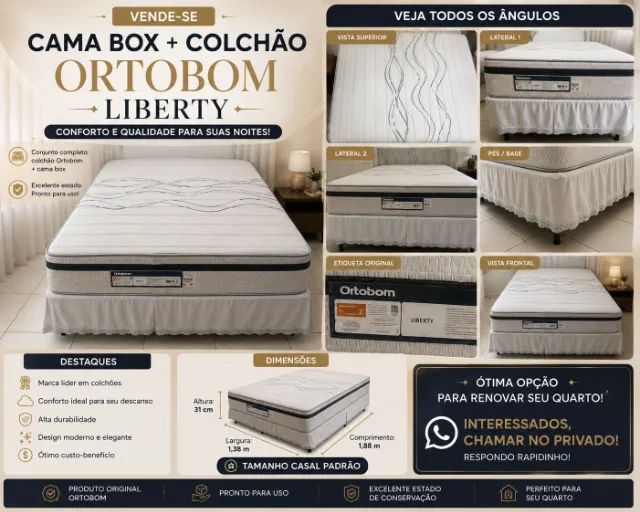 Cama Box Queen Size com Colchão - Foto 2
