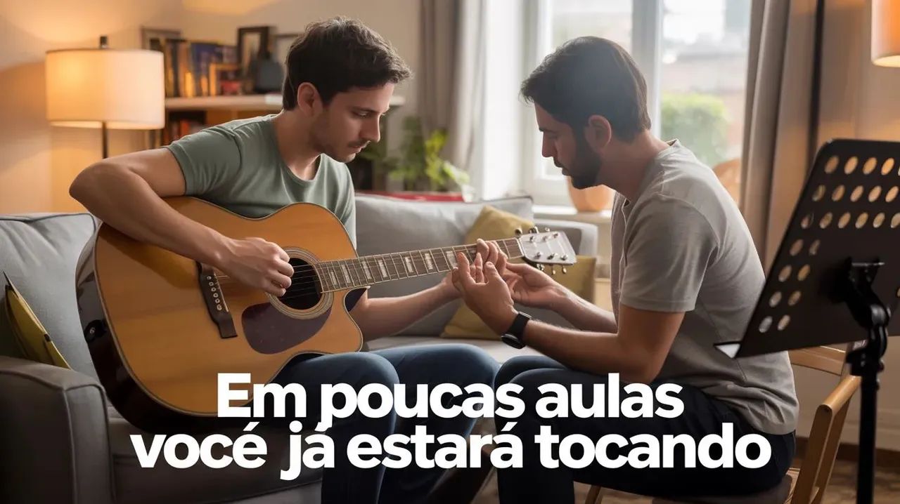 Aulas Violão/Guitarra: 4 MESES por $200